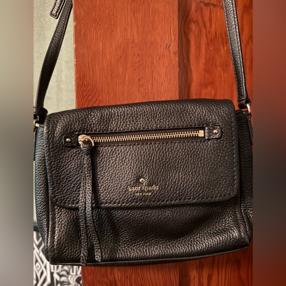 Kate Spade Black Pebbled Leather Crossbody Bag